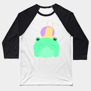 Snail on a Frog Baseball T-Shirt